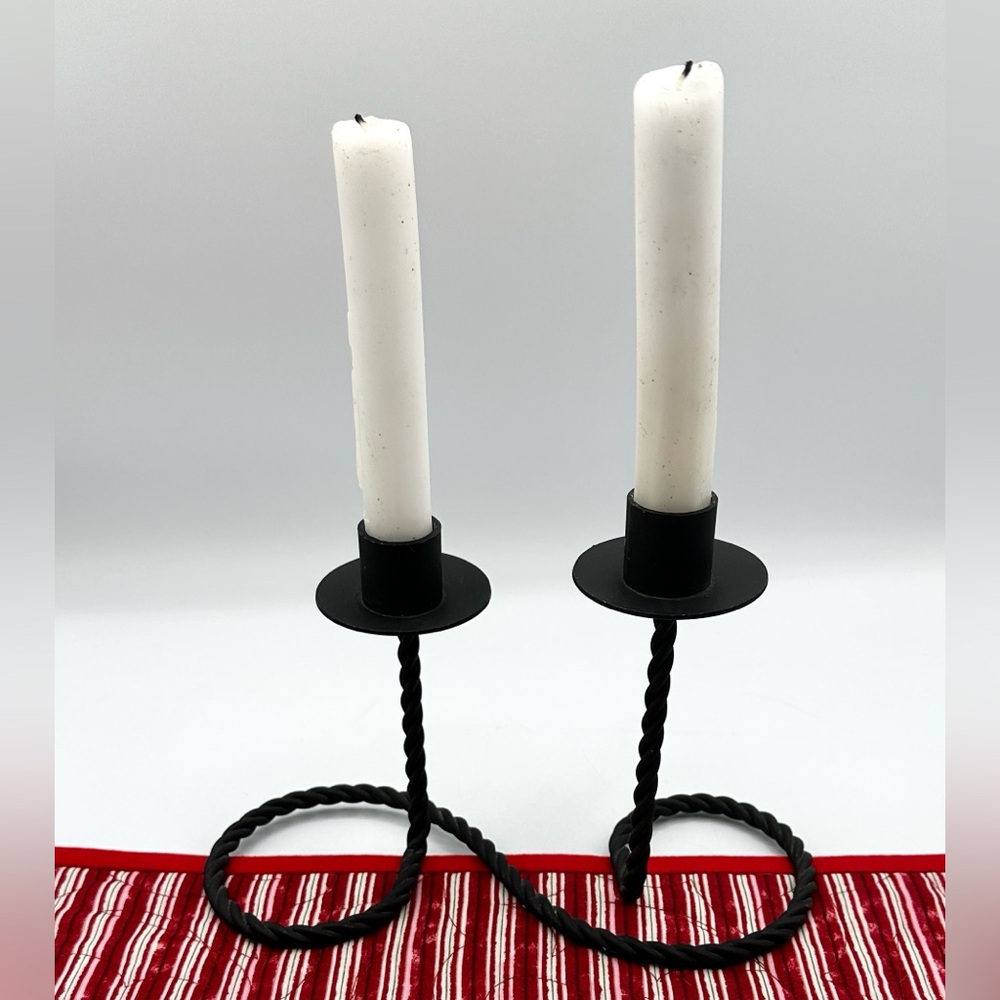Twisted Iron Rustic Candle Holder. Industrial. - Picture 10 of 10
